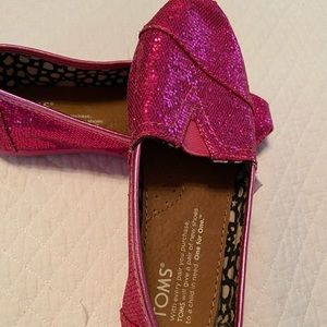 Girls Pink glitter TOMS